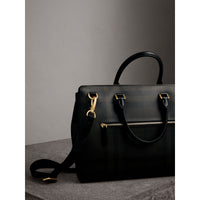 Grand attaché-case à motif London check - Chocolate & Black