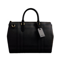Grand attaché-case à motif London check - Chocolate & Black