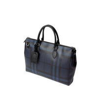 Grand attaché-case à motif London check - Navy & Black