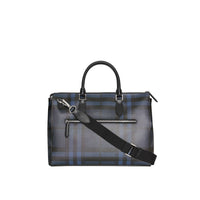 Grand attaché-case à motif London check - Navy & Black