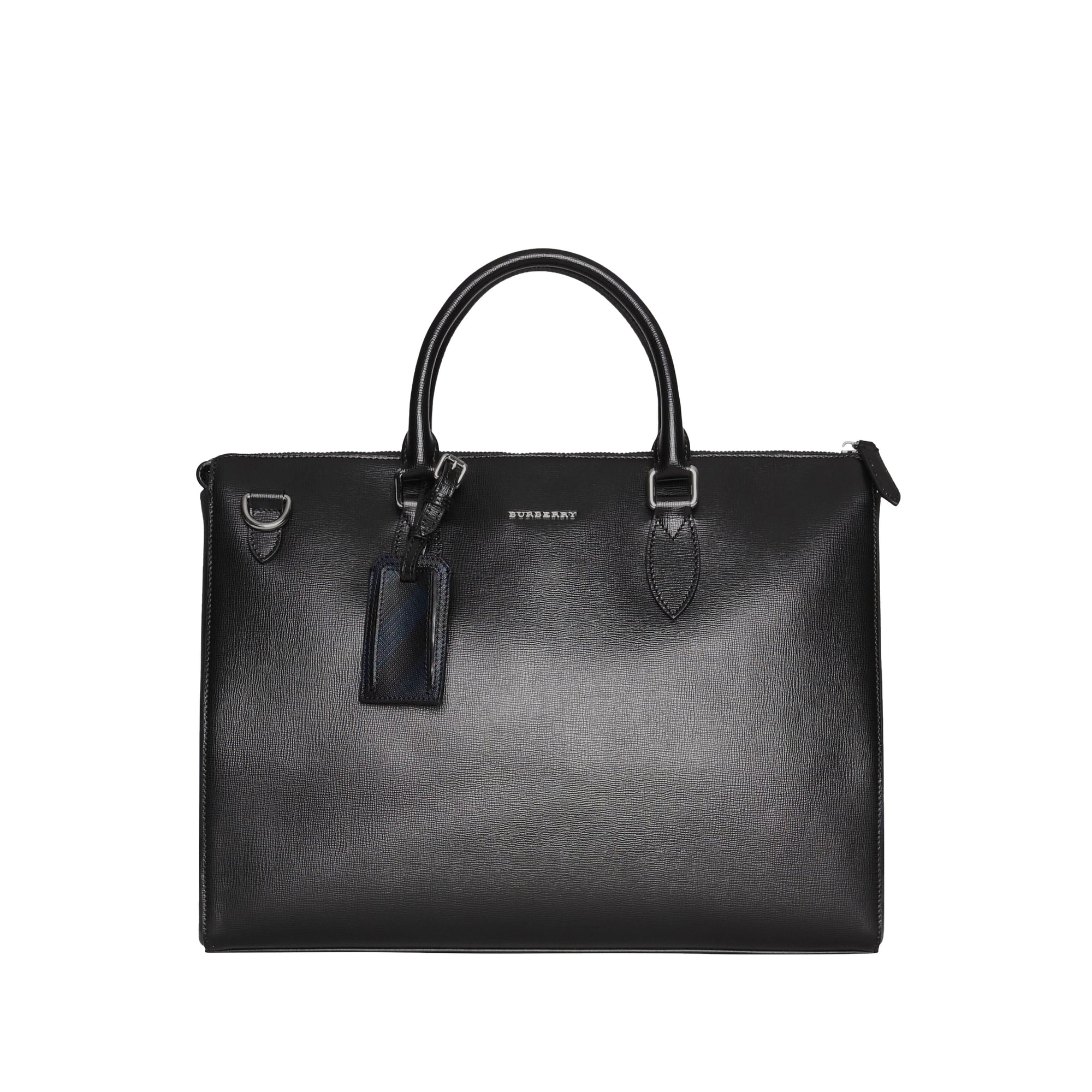 Grand attaché-case en cuir London - Black