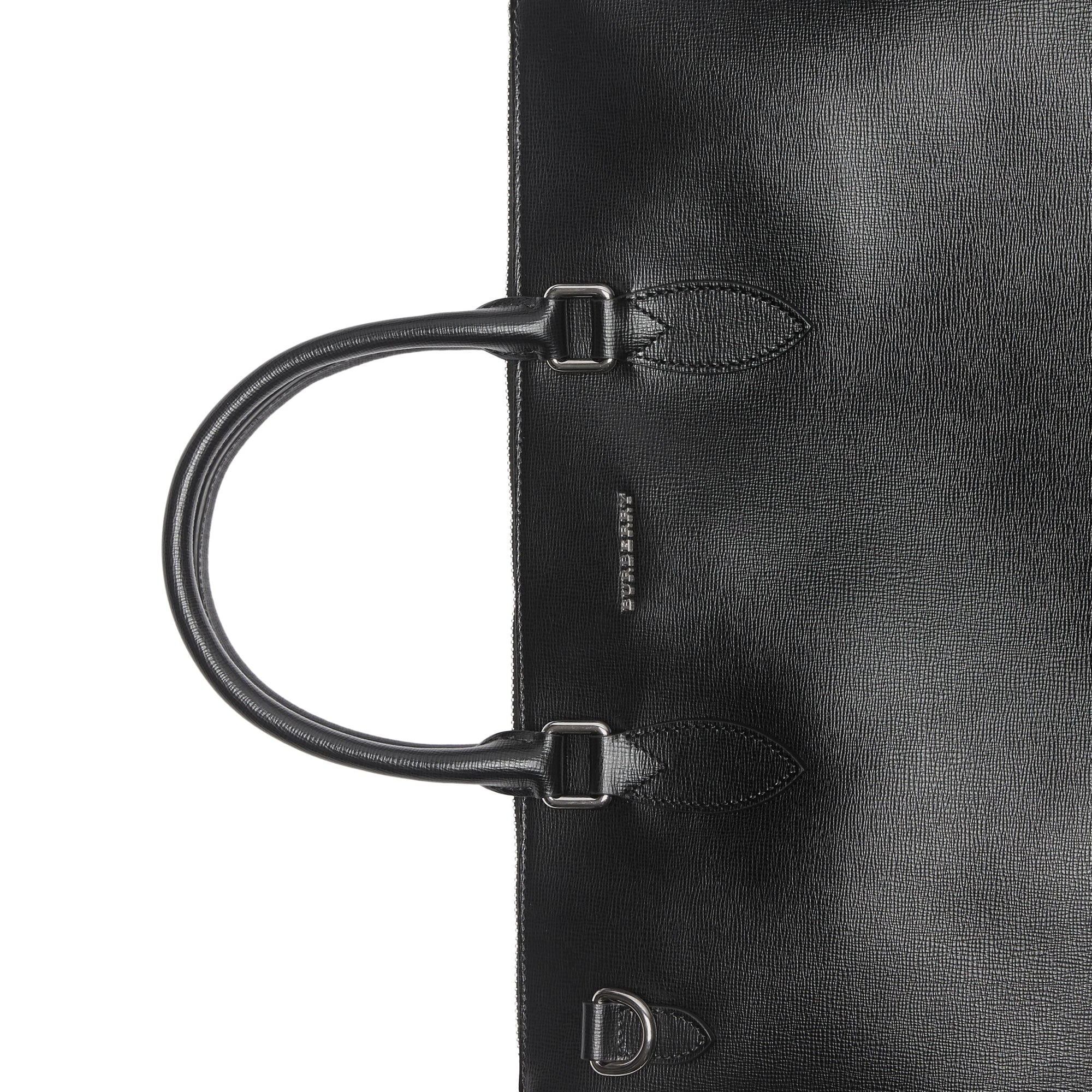 Grand attaché-case en cuir London - Black