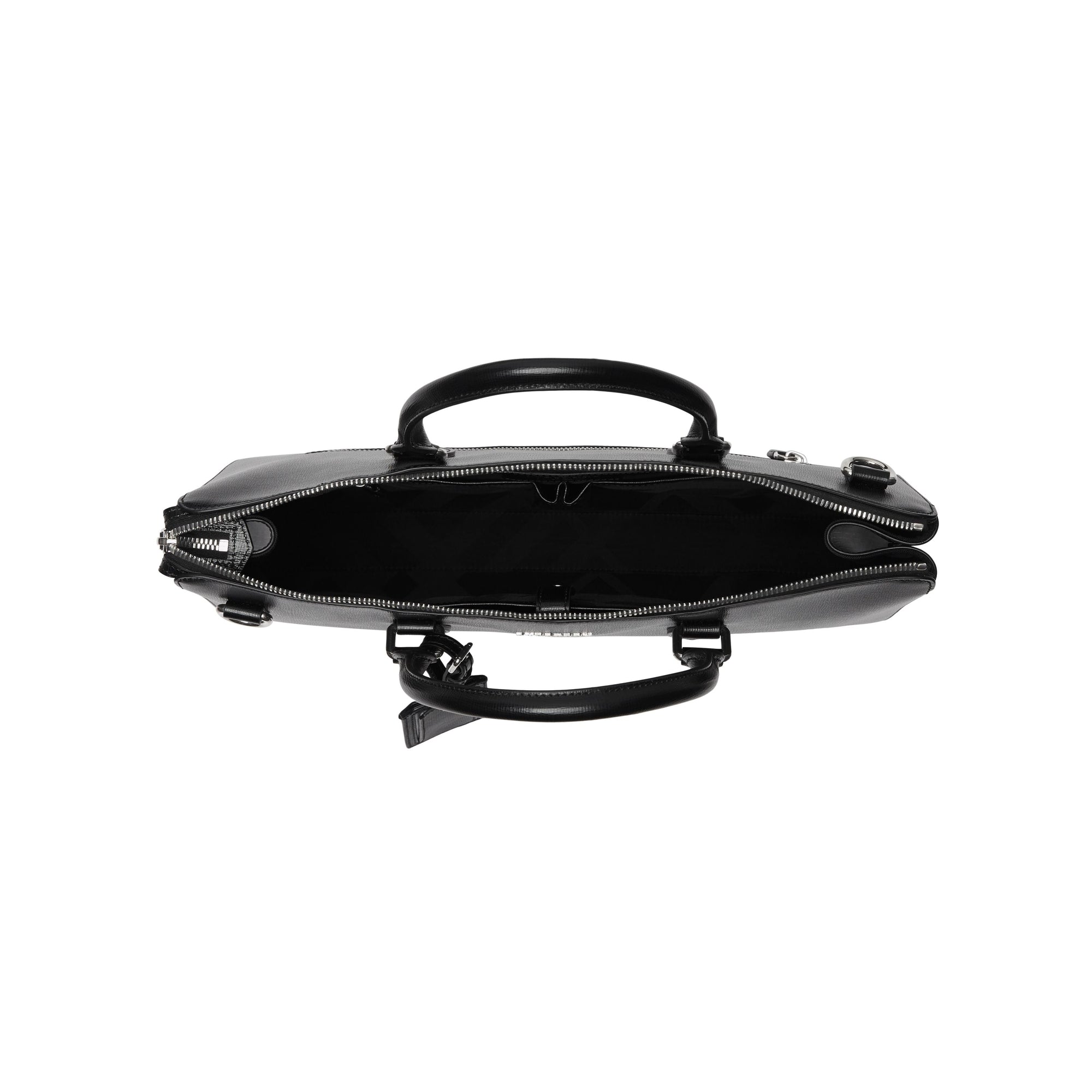 Grand attaché-case en cuir London - Black