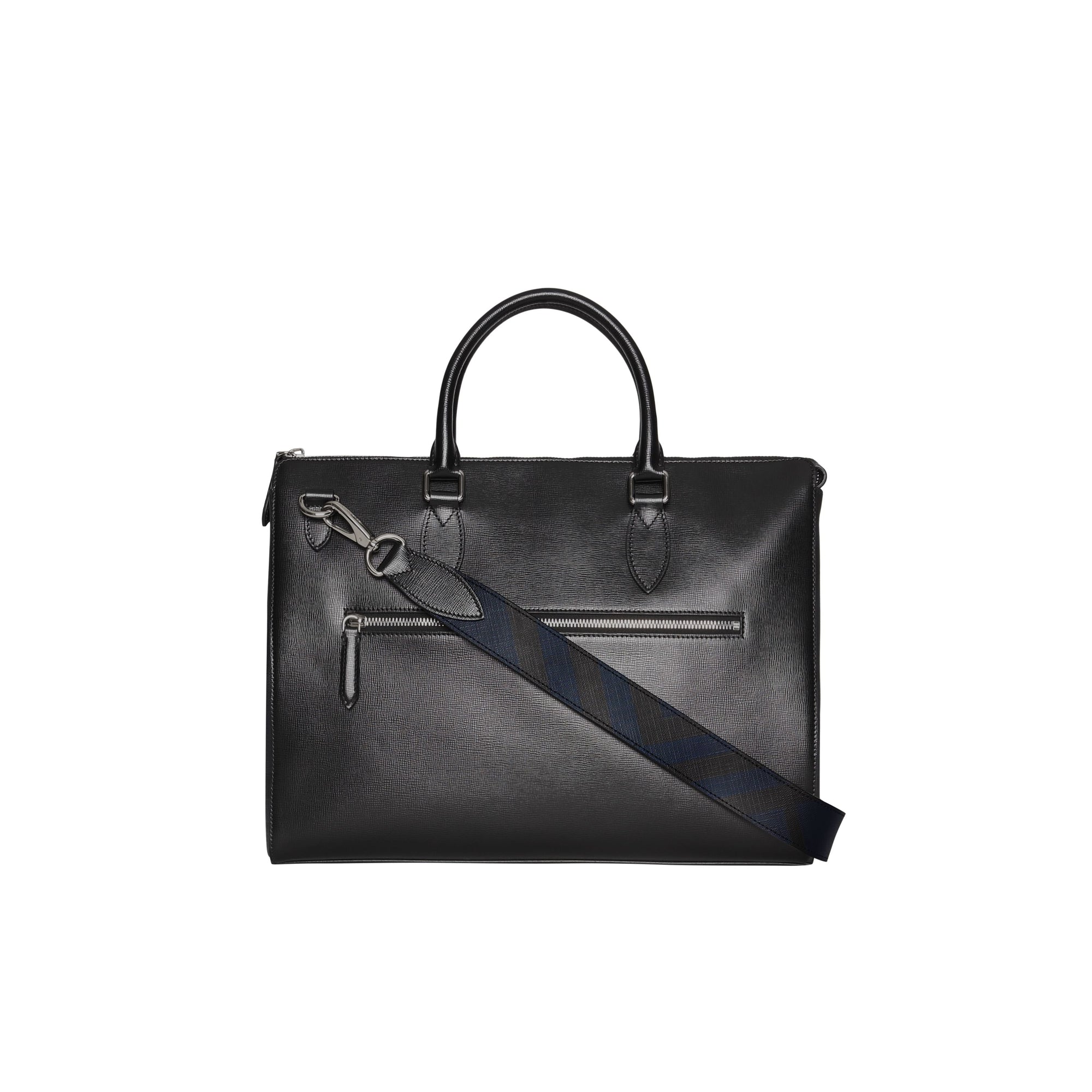 Grand attaché-case en cuir London - Black