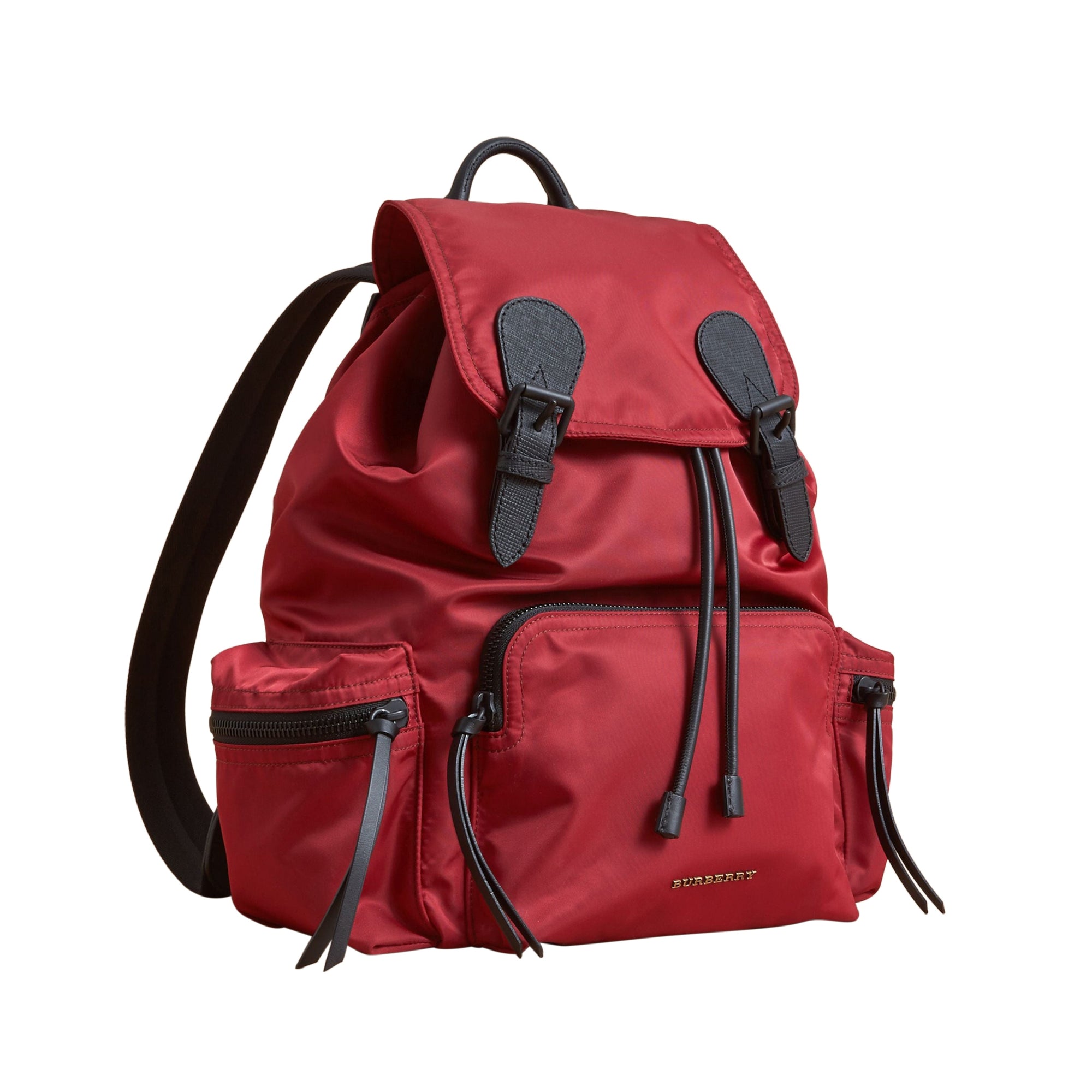 Grand sac The Rucksack en nylon technique et cuir - Antique Red