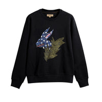 Sweat-shirt en coton avec motif Bestiaire - Black