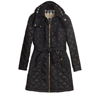 Parka imperméable matelassée avec capuche amovible - Black