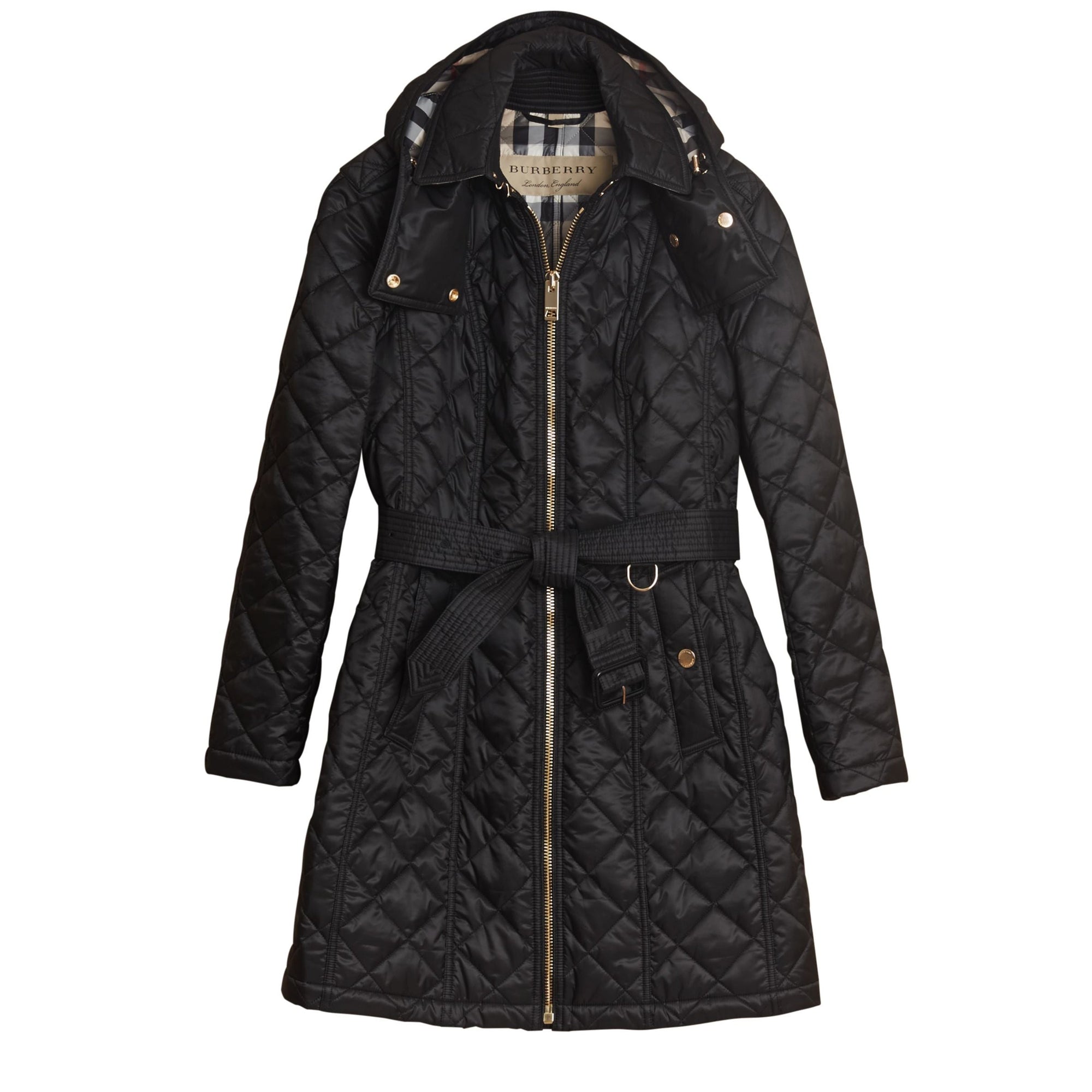Parka imperméable matelassée avec capuche amovible - Black
