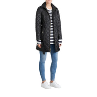 Parka imperméable matelassée avec capuche amovible - Black