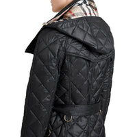 Parka imperméable matelassée avec capuche amovible - Black