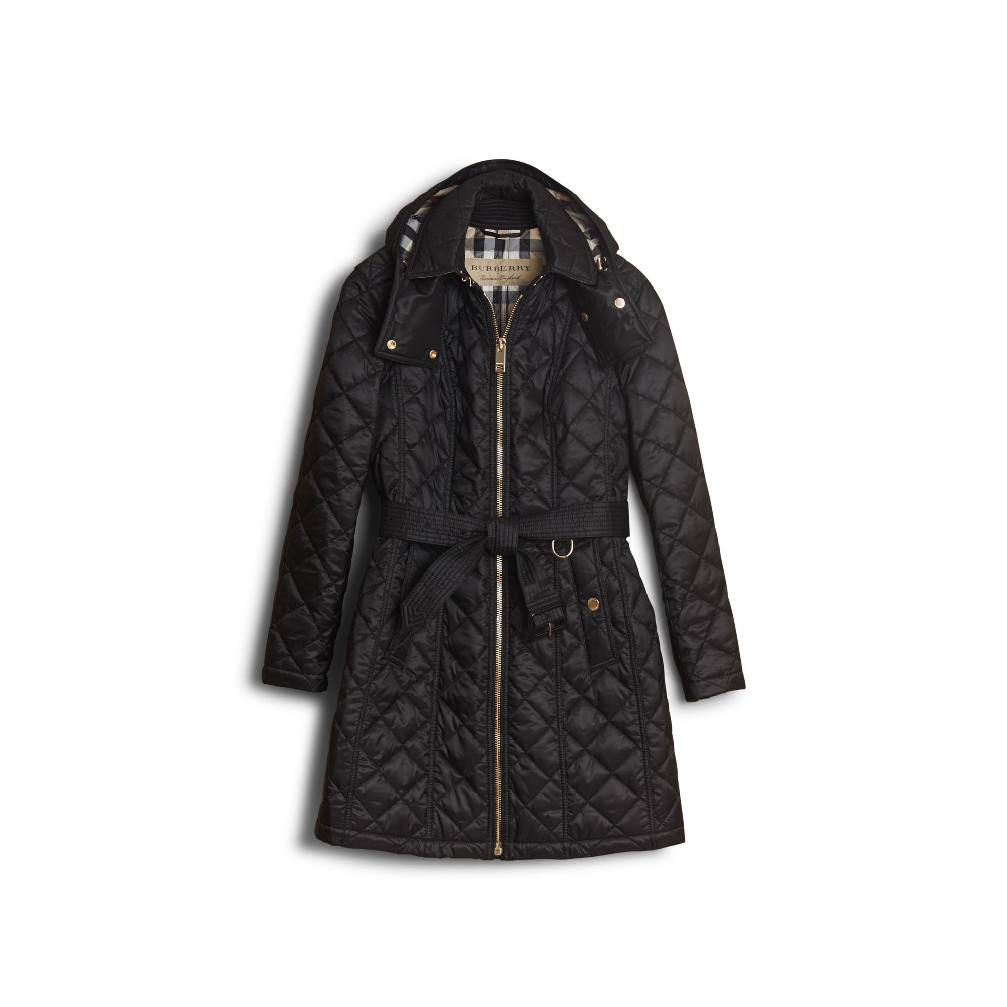 Parka imperméable matelassée avec capuche amovible - Black