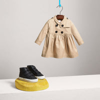 Robe trench en coton extensible - Honey