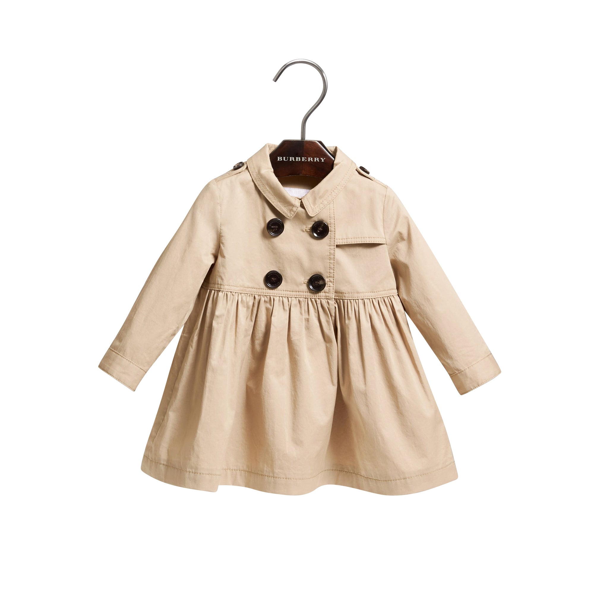 Robe trench en coton extensible - Honey