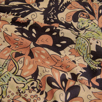 Robe froncée en coton avec imprimé Bestiaire - Antique Taupe Pink