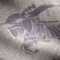 Sweat-shirt en jersey de coton brodé - Grey Melange