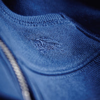Haut en coton avec capuche à motif check - Marine Blue