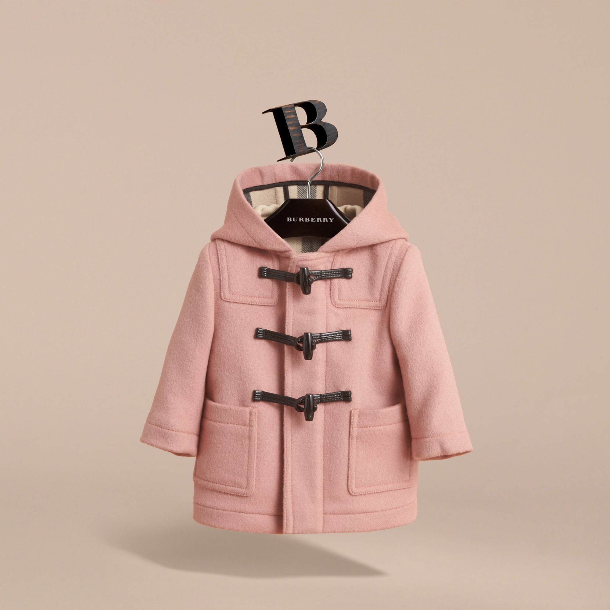 Duffle-coat en laine - Pale Rose