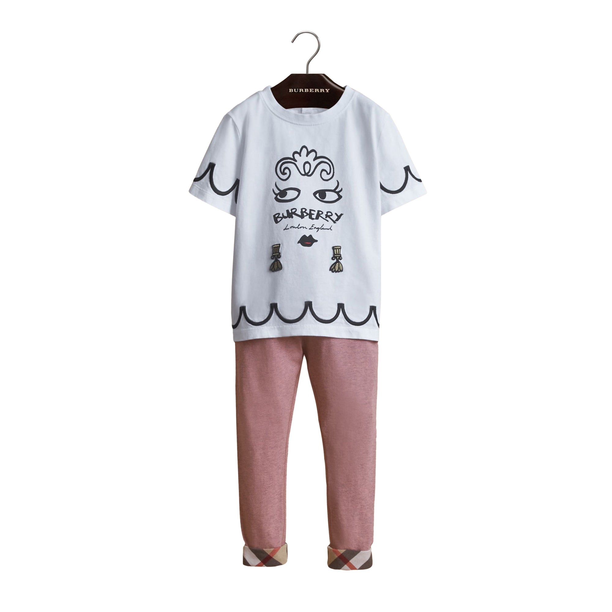 T-shirt en coton avec imprimé Lady - White
