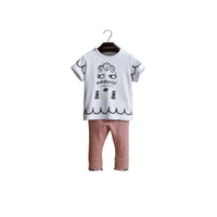 T-shirt en coton avec imprimé Lady - White