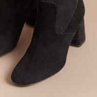 Bottines en cuir de chevreau avec boucle - Black