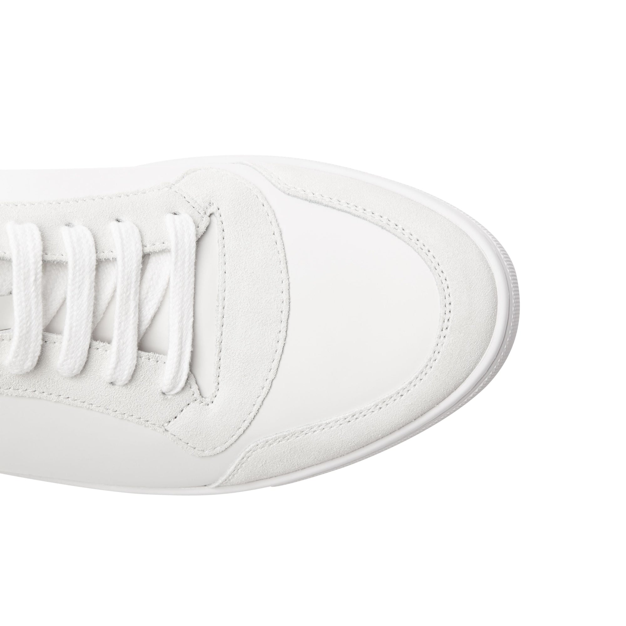 Sneakers montantes en cuir et tissu House check - Optic White