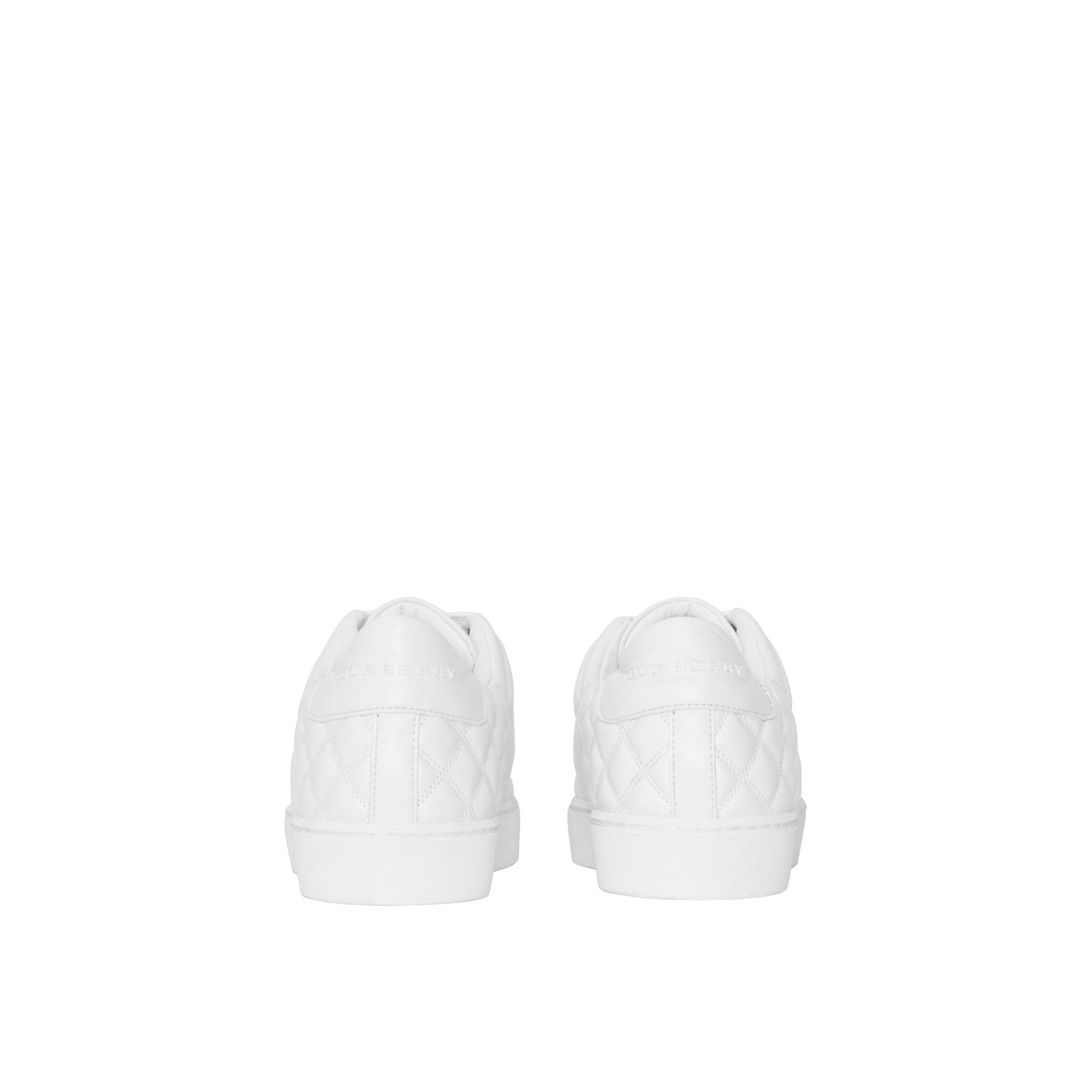 Sneakers en cuir matelassé à motif check - Optic White