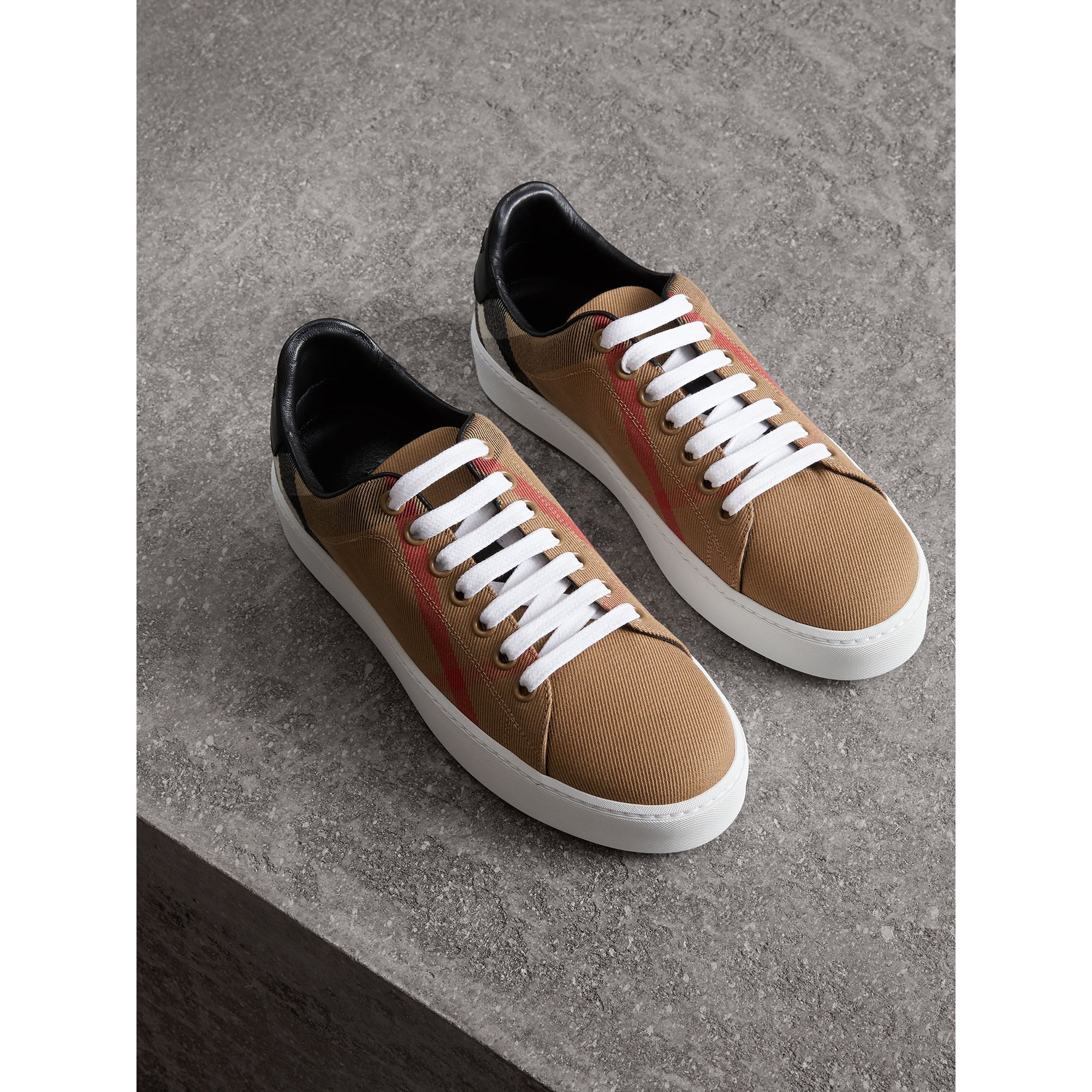 Sneakers en coton House check et cuir - Classic Check