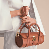 Petit sac Barrel DK88 en cuir - Tan