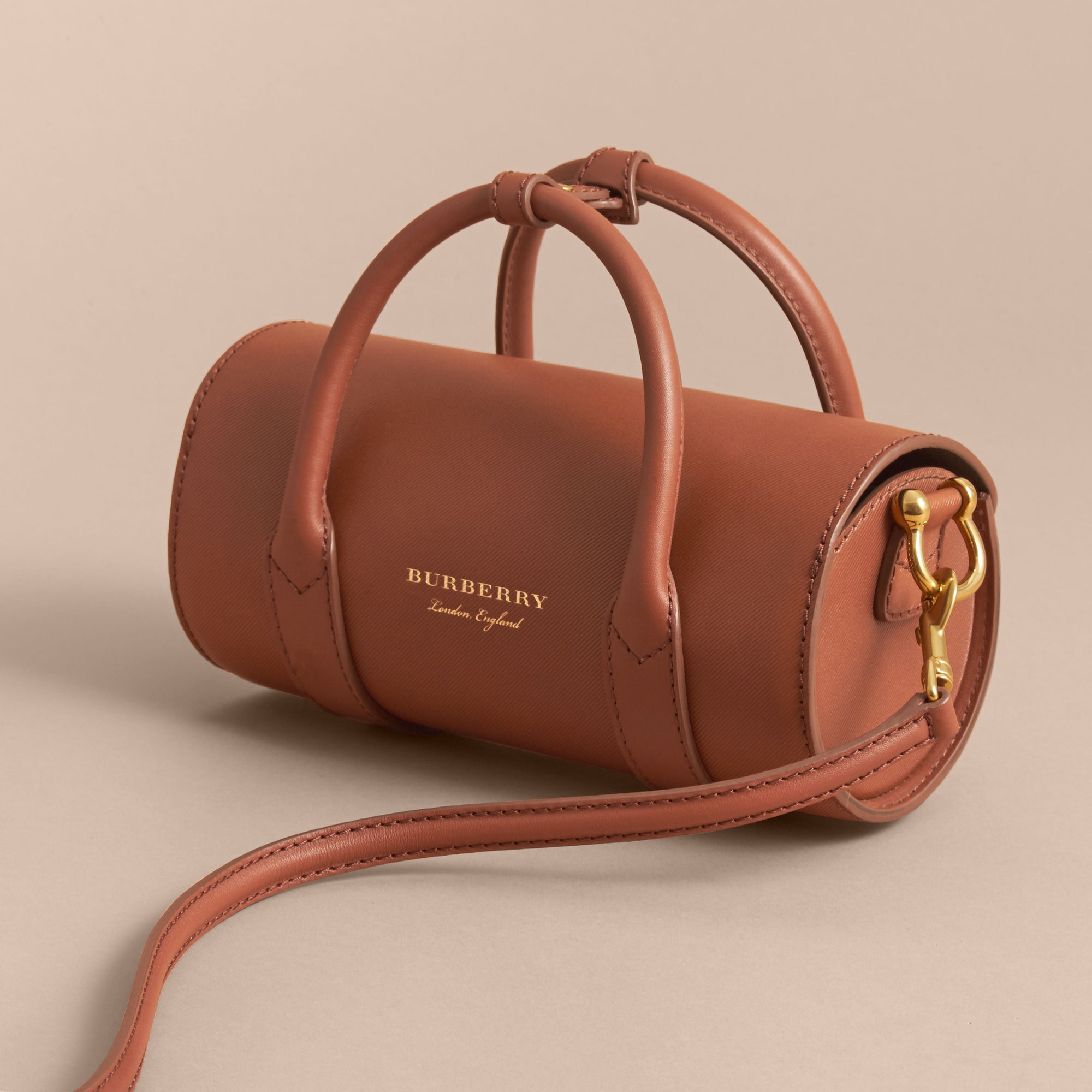 Petit sac Barrel DK88 en cuir - Tan