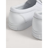 Sneakers sans lacets en cuir et coton à imprimé Doodle - Optic White