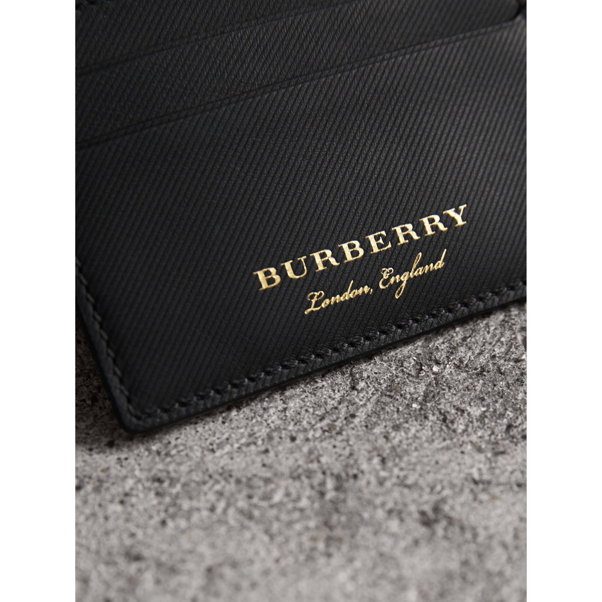 Porte-cartes en cuir trench - Black