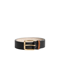 Ceinture en cuir trench bicolore - Black