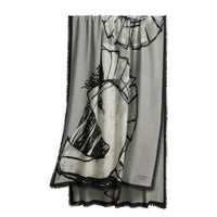 Écharpe en cachemire avec motif Pallas Helmet - Grey