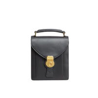 Petit sac cartable DK88 en cuir - Black