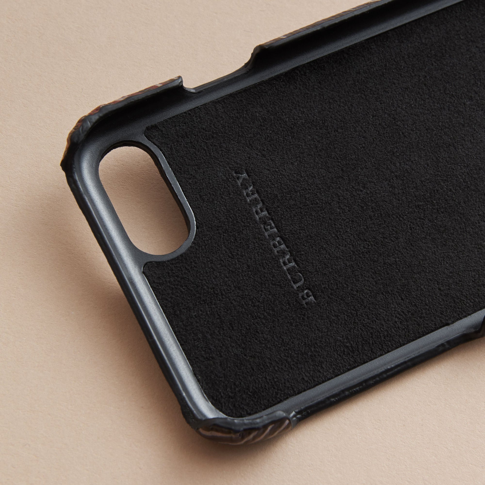 Étui pour iPhone 7 en cuir London à imprimé Bestiaire - Navy Grey