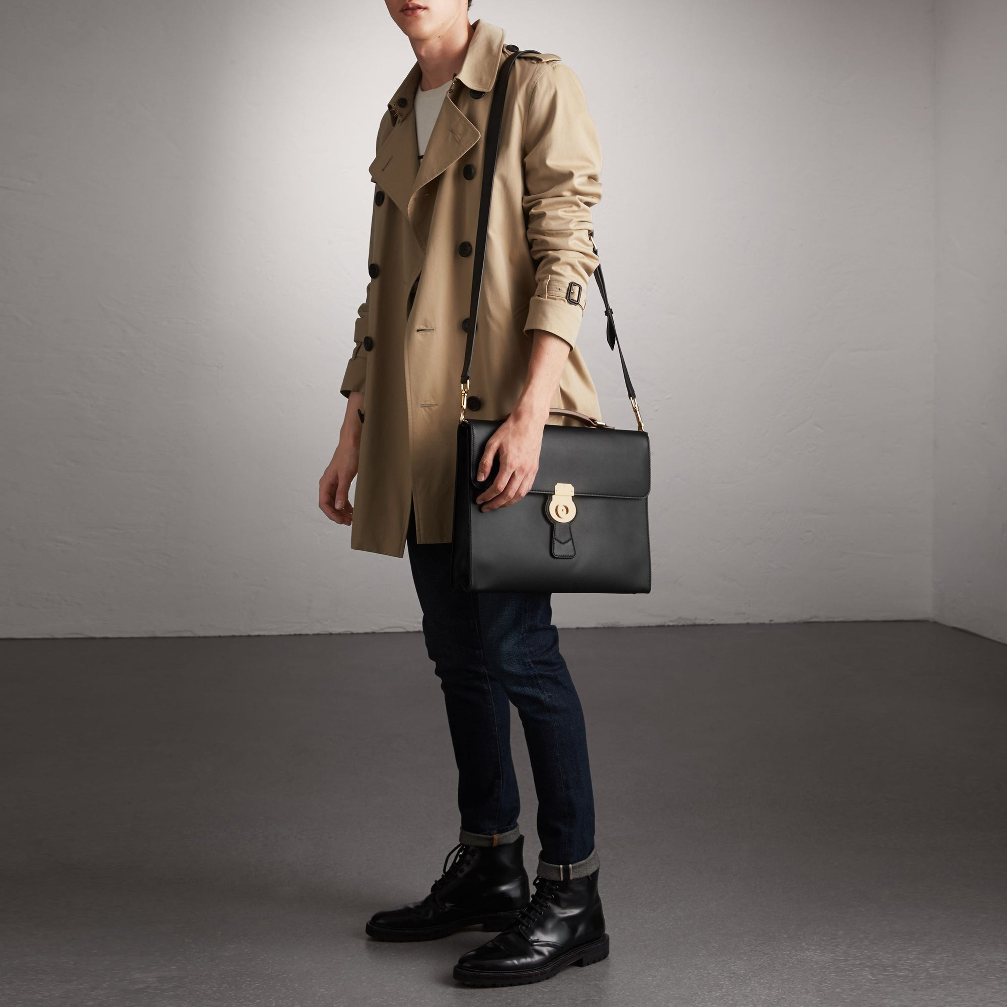 Grand porte-documents DK88 en cuir - Black