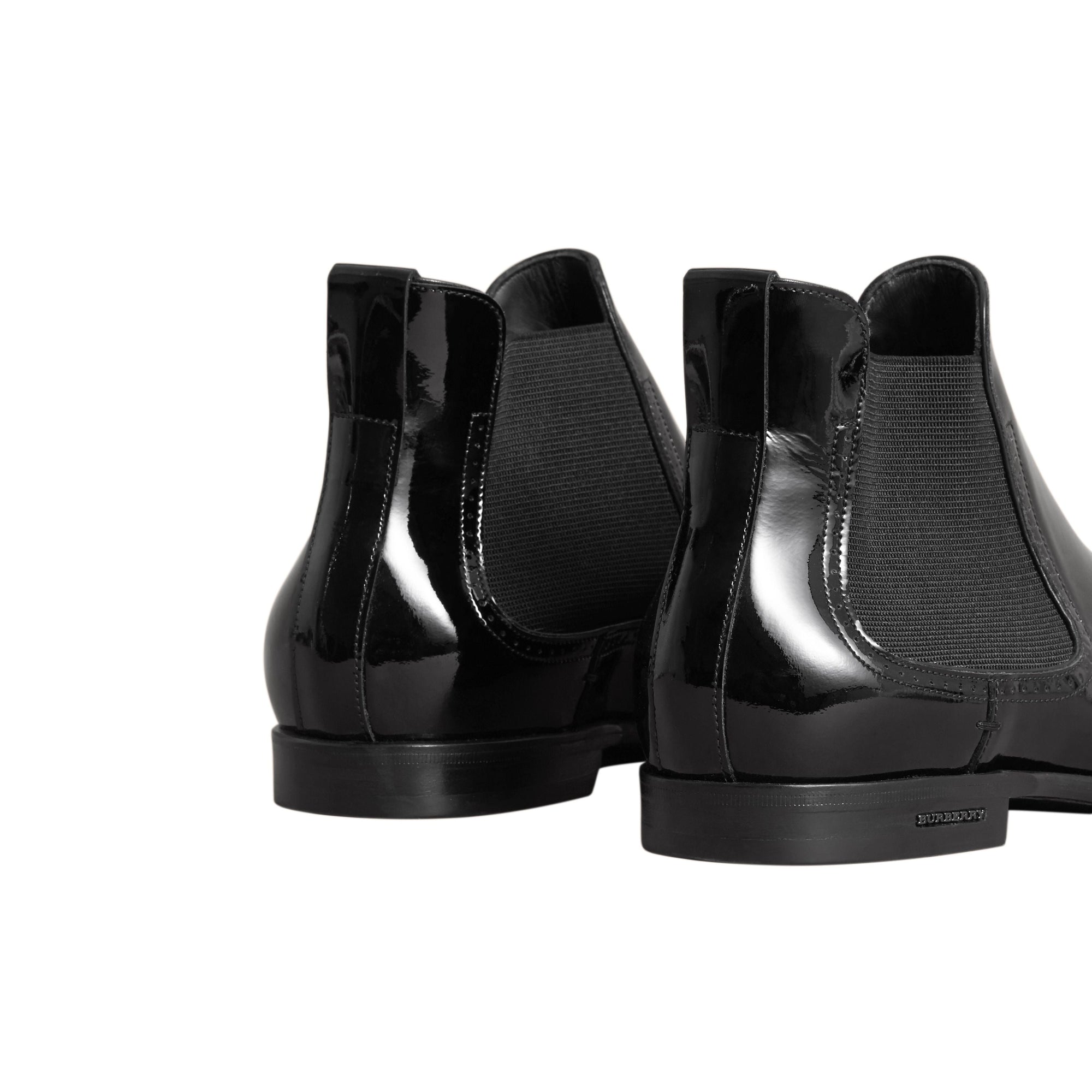 Bottines Chelsea en cuir poli - Black
