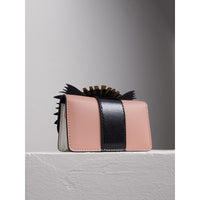 Mini sac The Buckle en cuir et peau de serpent à motif Bestiaire - Ash Rose