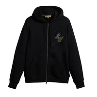 Haut à capuche en coton avec motif Bestiaire - Black
