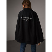 Cape en jersey brodé - Black