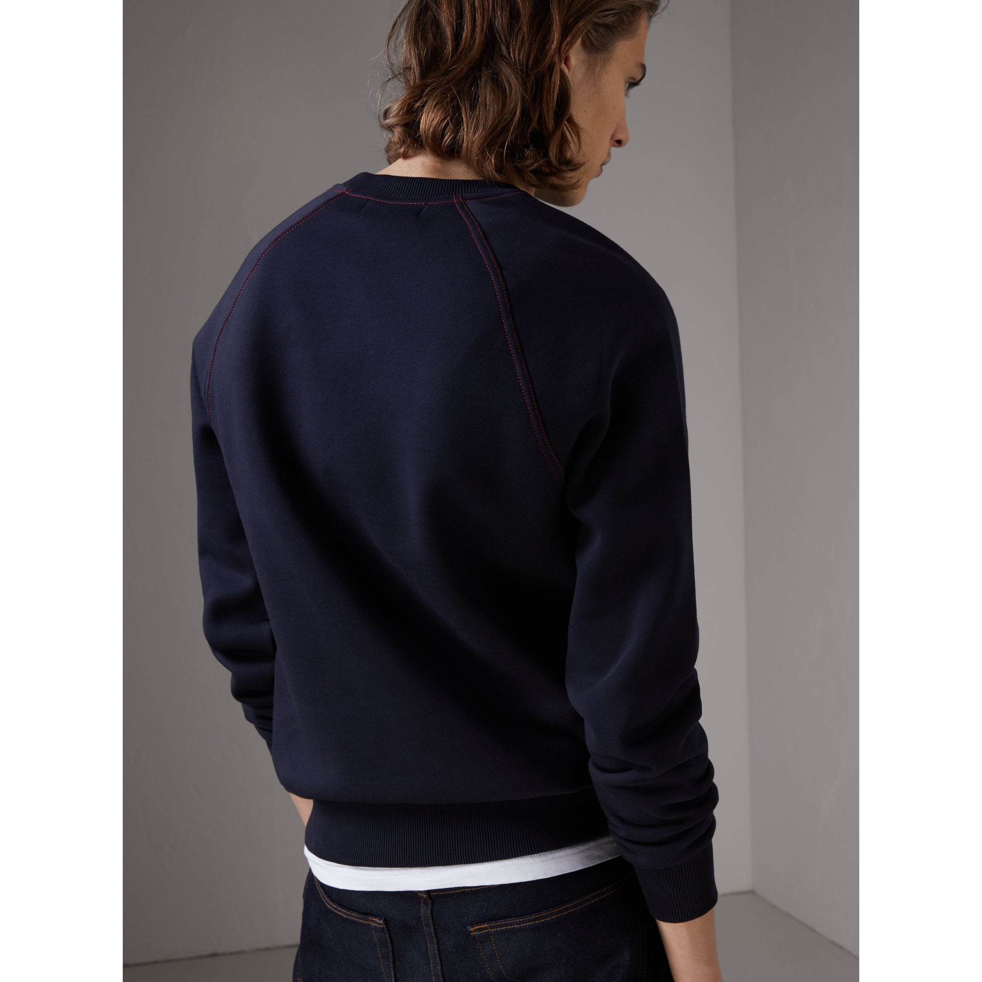 Sweat-shirt en jersey brodé - Navy