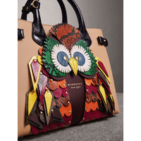 Sac The Banner moyen en cuir avec motif Bestiaire - Chino