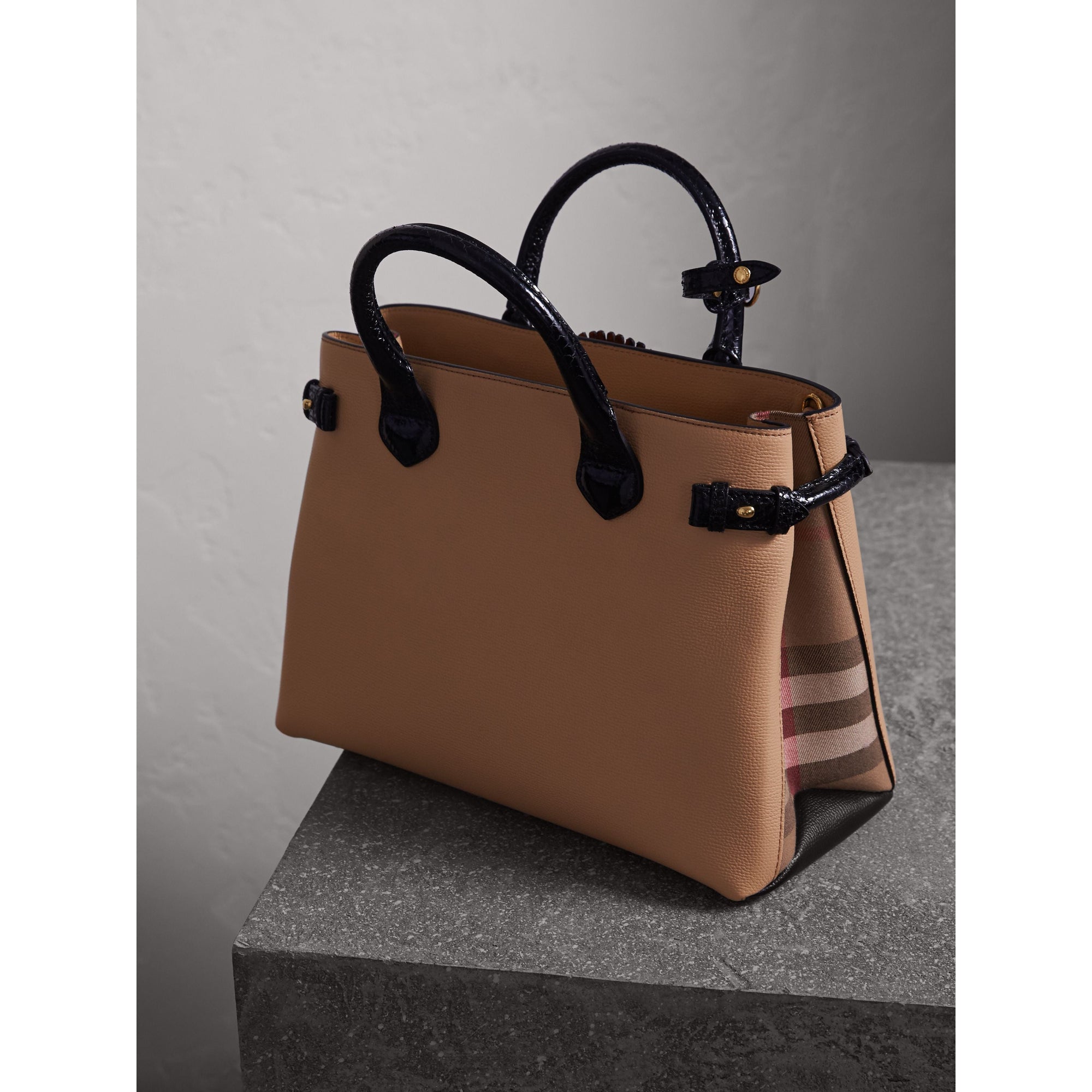 Sac The Banner moyen en cuir avec motif Bestiaire - Chino