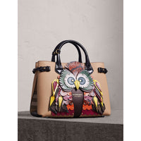 Sac The Banner moyen en cuir avec motif Bestiaire - Chino