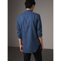 Chemise en flanelle de coton légère - Canvas Blue