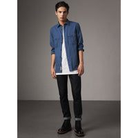 Chemise en flanelle de coton légère - Canvas Blue