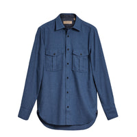 Chemise en flanelle de coton légère - Canvas Blue