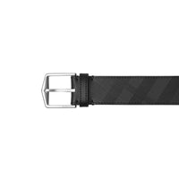 Ceinture à motif London check avec éléments en cuir - Charcoal & Black