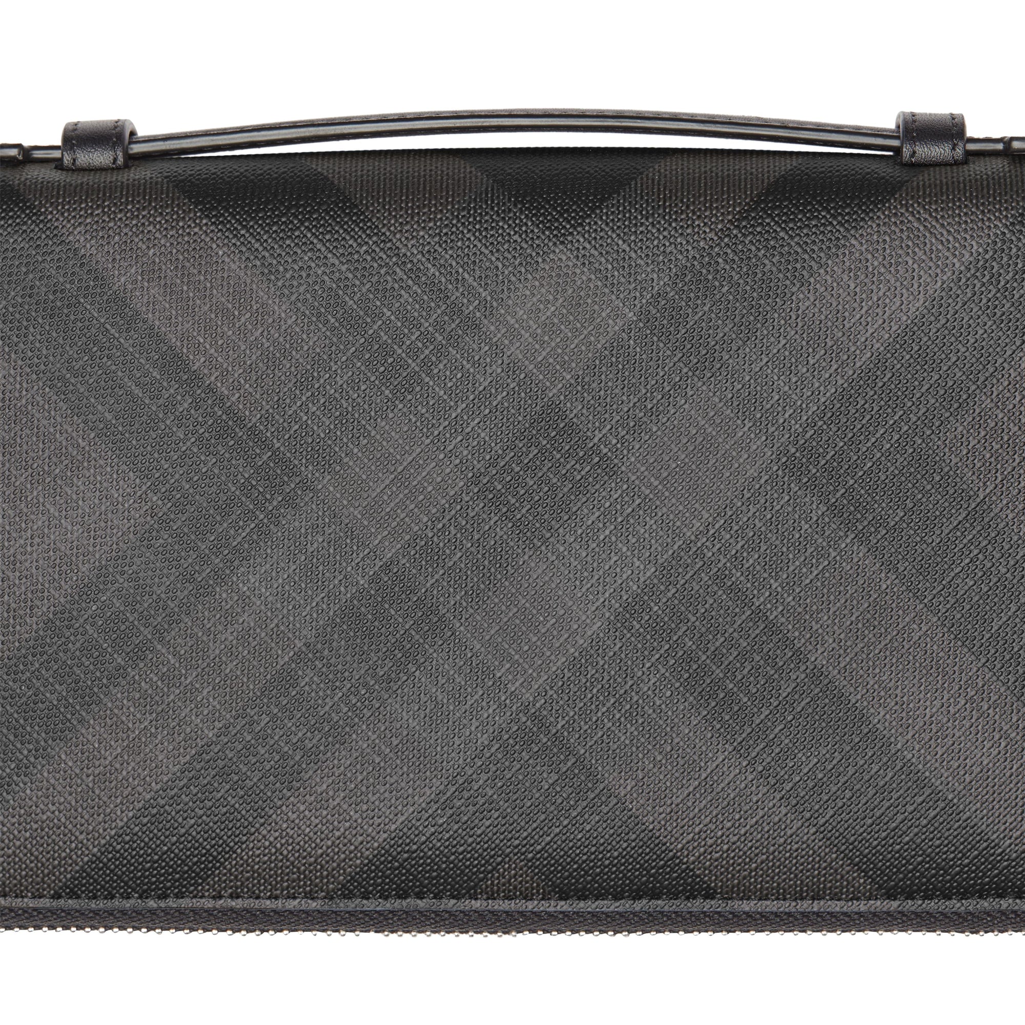 Portefeuille de voyage à motif London check - Charcoal & Black