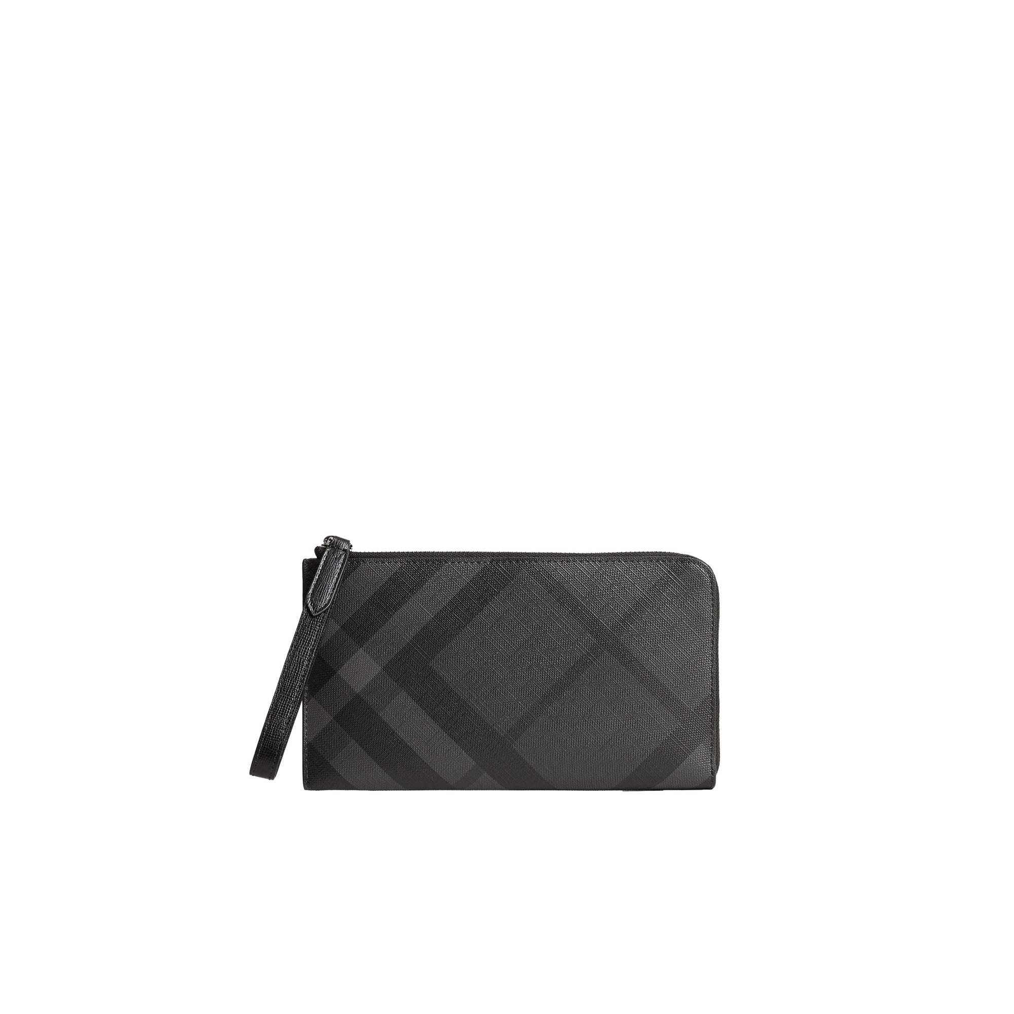 Portefeuille de voyage à motif London check - Charcoal & Black